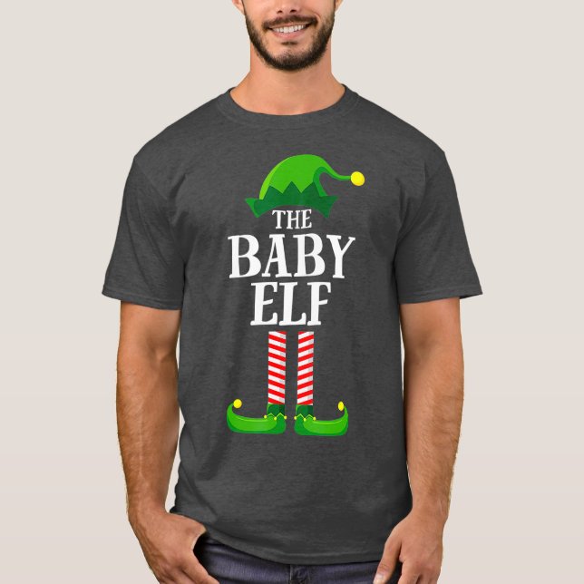 Baby Elf Matching Family Group jul Party T Shirt (Framsida)