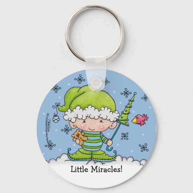 Baby Elf -Personlig !jul Nyckelring (Framsida)