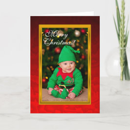 Baby Elf Red julkort Helgkort