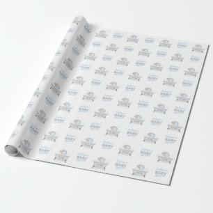 Baby elfenben Bath Boy Baby Shower Presentpapper