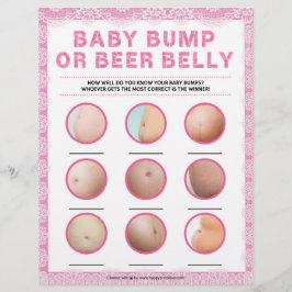 Baby eller öl (Luxury Snöre [Rosa]) Brevhuvud