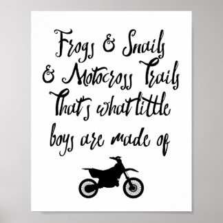 Baby eller Småbarn Nursery Motocross Dirtcycle Skr Poster