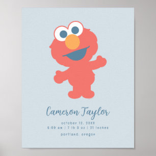 Baby Elmo Statistik över barnets födelse Poster