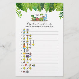 Baby Emoji Dinosaur Baby Shower Game