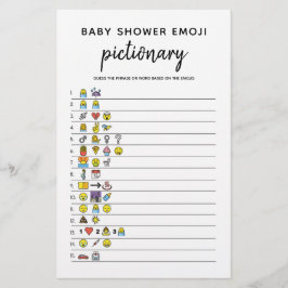 Baby Emoji minimalist Baby Shower-spel