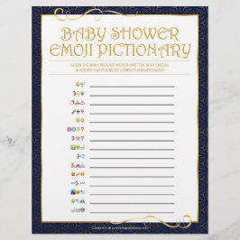 Baby Emoji Pictionary [Golden Blue] Brevhuvud