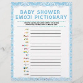 Baby Emoji Pictionary [Luxury Snöre [Blue] Brevhuvud