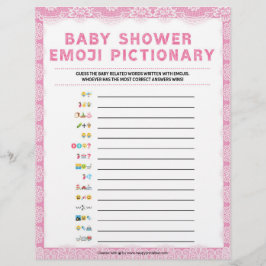 Baby Emoji Pictionary [Luxury Snöre [Rosa] Brevhuvud