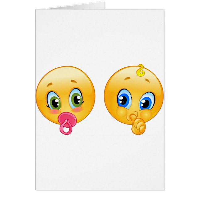 baby emojis hälsningskort (Framsidan)