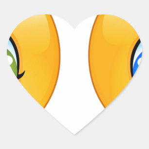 baby emojis hjärtformat klistermärke