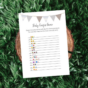 Baby Emojis Modern Baby-elefantkort Program