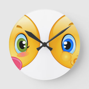 baby emojis rund klocka