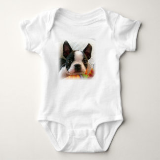 Baby en bietranka med den Boston Terriervalpen Tröja