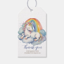 Baby Enhörning Pojke Baby Shower Tack Presentetikett