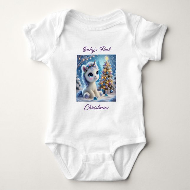 Baby Enhörnings första jul  T Shirt (Framsida)