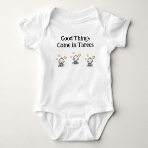 baby ett biet för triplets, triplets-presentidé. t shirt