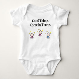 baby ett biet för triplets, triplets-presentidé. t shirt