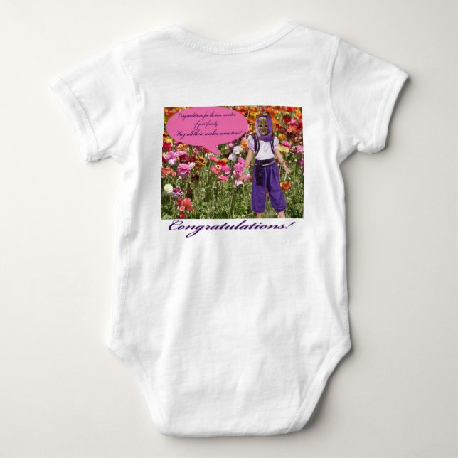 baby ett biet. Grattisar: okt/genie T Shirt (Baksida)