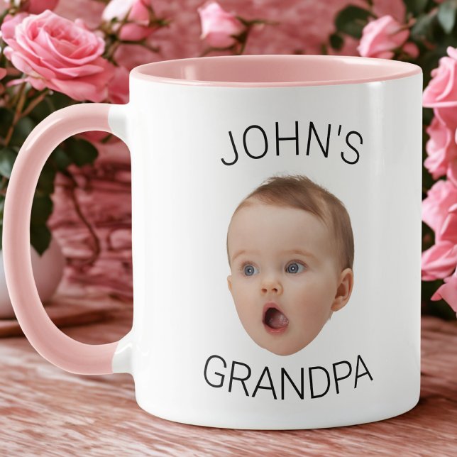 Baby Face Mugg till farfar och familjen (Skapare uppladdad)
