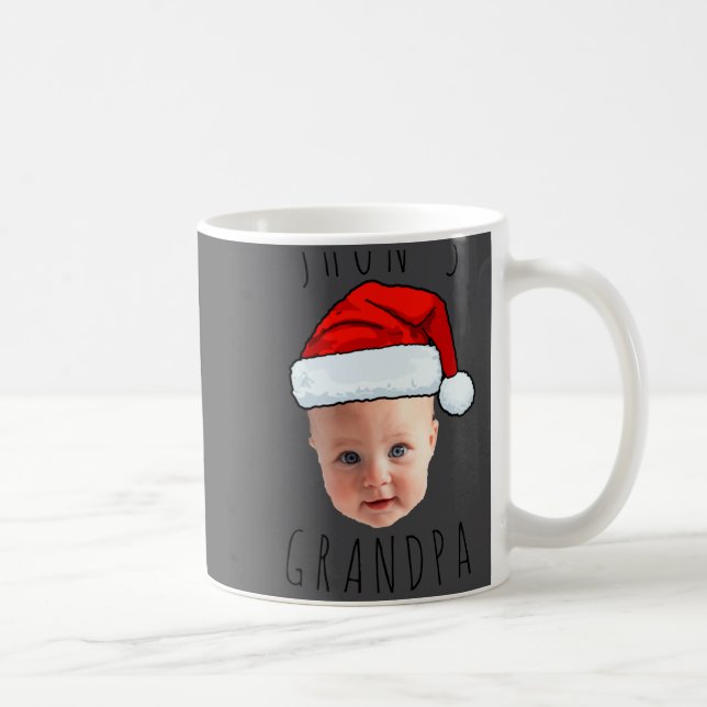 Baby Face Santa Hat Christmas Photo _1  Kaffemugg (Höger)