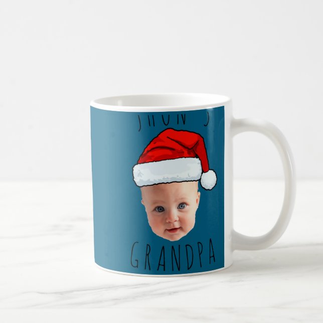 Baby Face Santa Hat Christmas Photo  Kaffemugg (Höger)