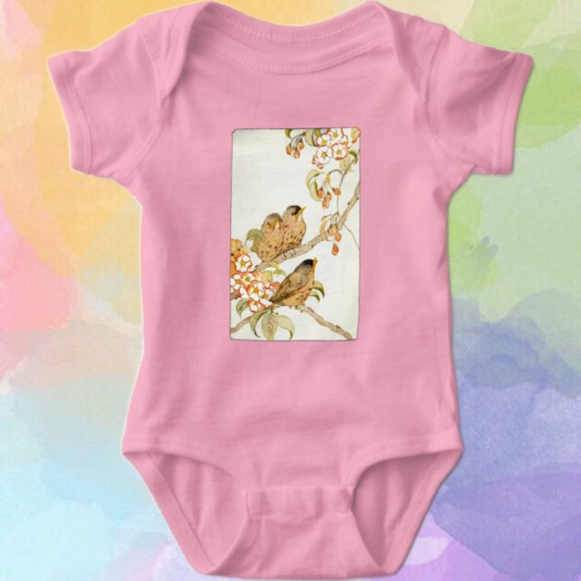 Baby Fåglar och äppelBlommar Tröja (Skapare uppladdad)
