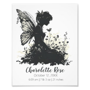 Baby Fairytale Silhouette tema Photo Print Fototryck