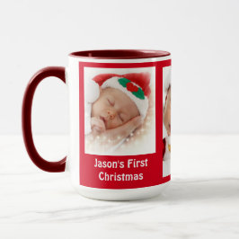 Baby, Family Bilder och Candy cane Photo Mugg