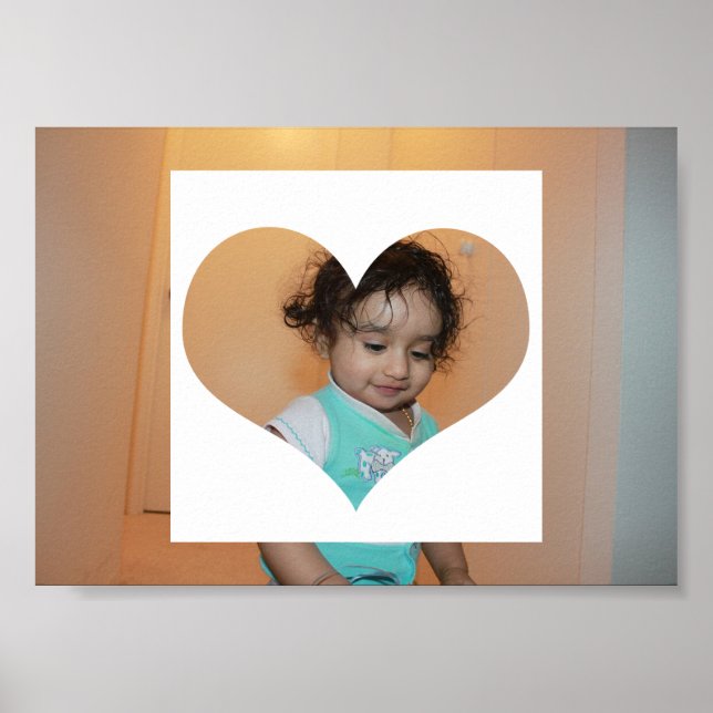 Baby Family Photo Bild Heart Son Cute Poster (Framsidan)