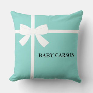 Baby & Family Teal Blue Shower Sprinkle Party Kudde