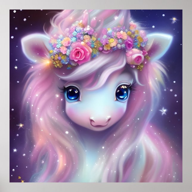 Baby Fantasy Unicorn Poster (Framsidan)