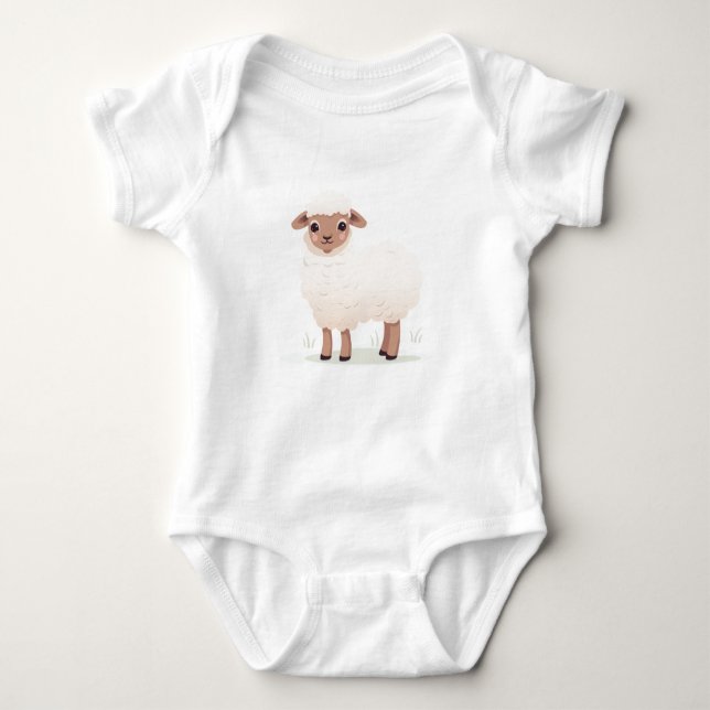 Baby får, får, Boskap T Shirt (Framsida)