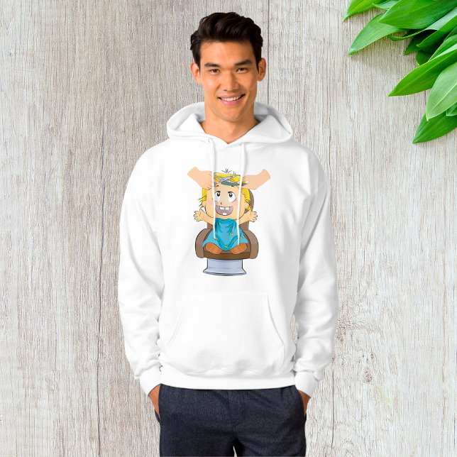 Baby får Haircut Funny Kids Barber Shop Hoodie (Skapare uppladdad)