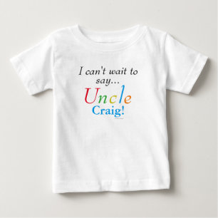 Baby farbror Personlig Namn Roligt Infant Shirt T-shirt