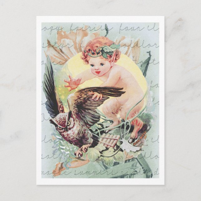 BABY FAUN "FAIRYLAND FANTASY COLLAGE" VYKORT (Framsida)