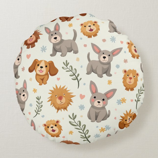 Baby favoritcushion rund kudde (Baksidan)