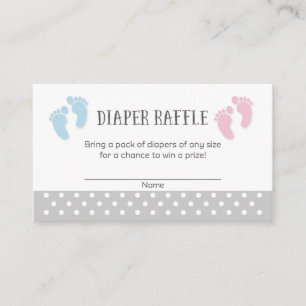 Baby Feet Baby Shower Raffle Biljett Tilläggskort