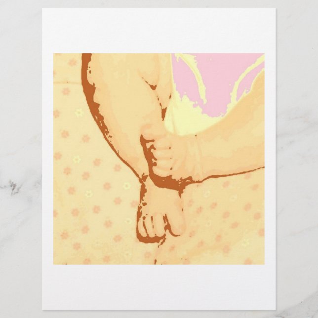 Baby Feet Baby Shower Reklamblad (Framsidan)
