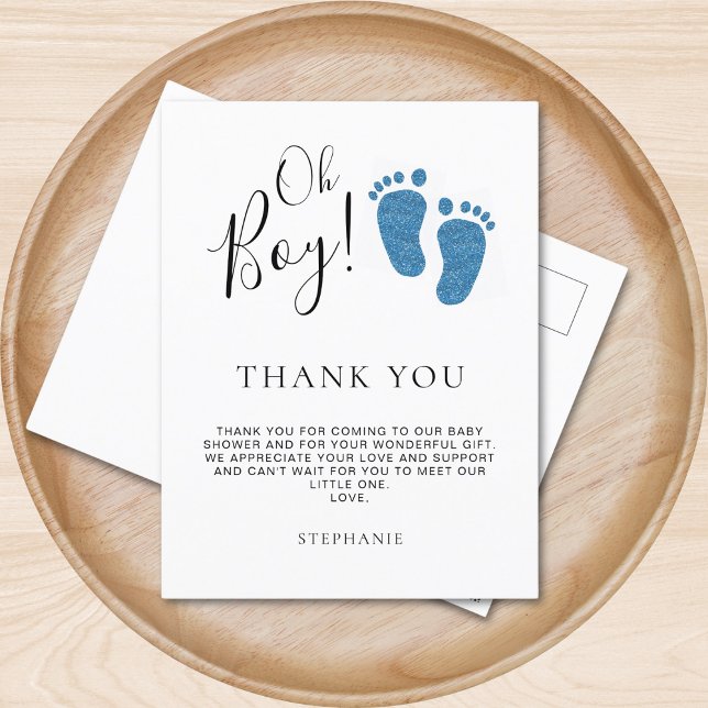 Baby Feet Baby Shower Tacksart  Vykort (Skapare uppladdad)