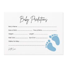 Baby Feet Boy Baby Predidence & Önskemål Card
