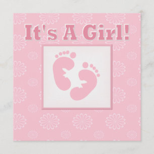 Baby Feet Det är en inbjudan till en liten babyåda