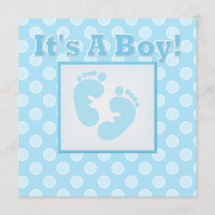 Baby Feet Det är en pojkbabyinbjudan. Inbjudningar