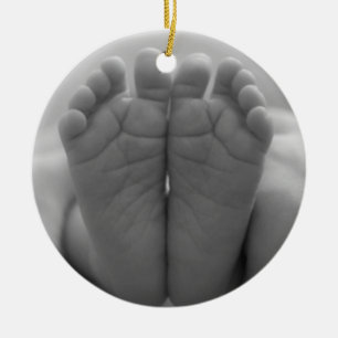 Baby Feet Julgransprydnad Keramik