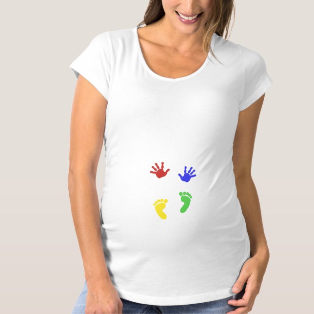 Baby Feet Moderskap Design av LH T-shirt (Framsida)