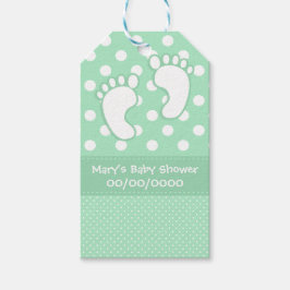 Baby Feet Polka Dot Presentetikett