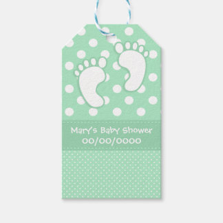 Baby Feet Polka Dot Presentetikett