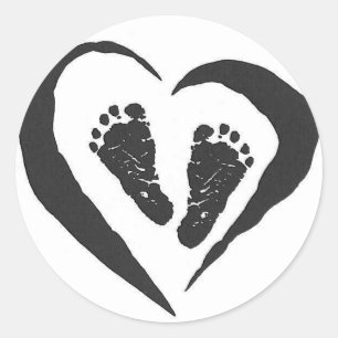 Baby Feet Runt Klistermärke