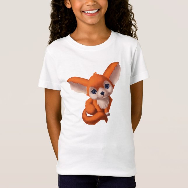 Baby Fennec Fox T Shirt (Framsida)
