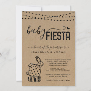 Baby Fiesta Peles könsuppehållande babyskor Inbjudningar