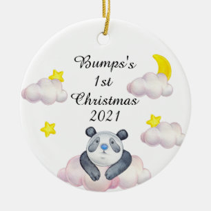 Baby finanrt bump christmas keramisk ornament